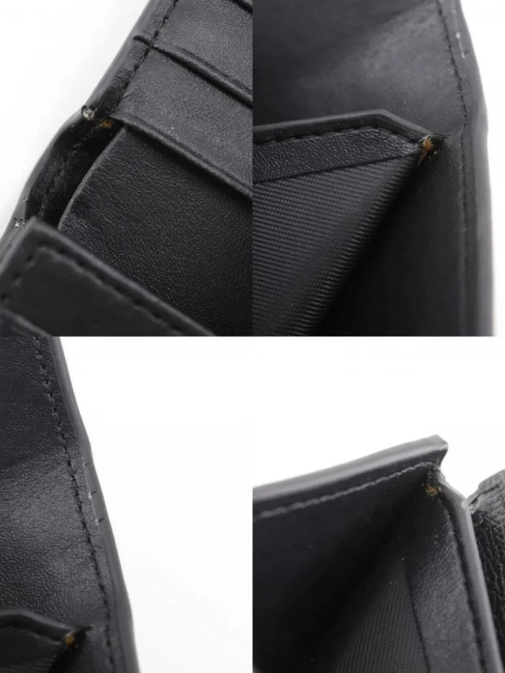 Dior Compact wallet Tri-fold wallet black Calfskin Women